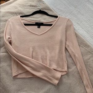 Thermal pink crop top